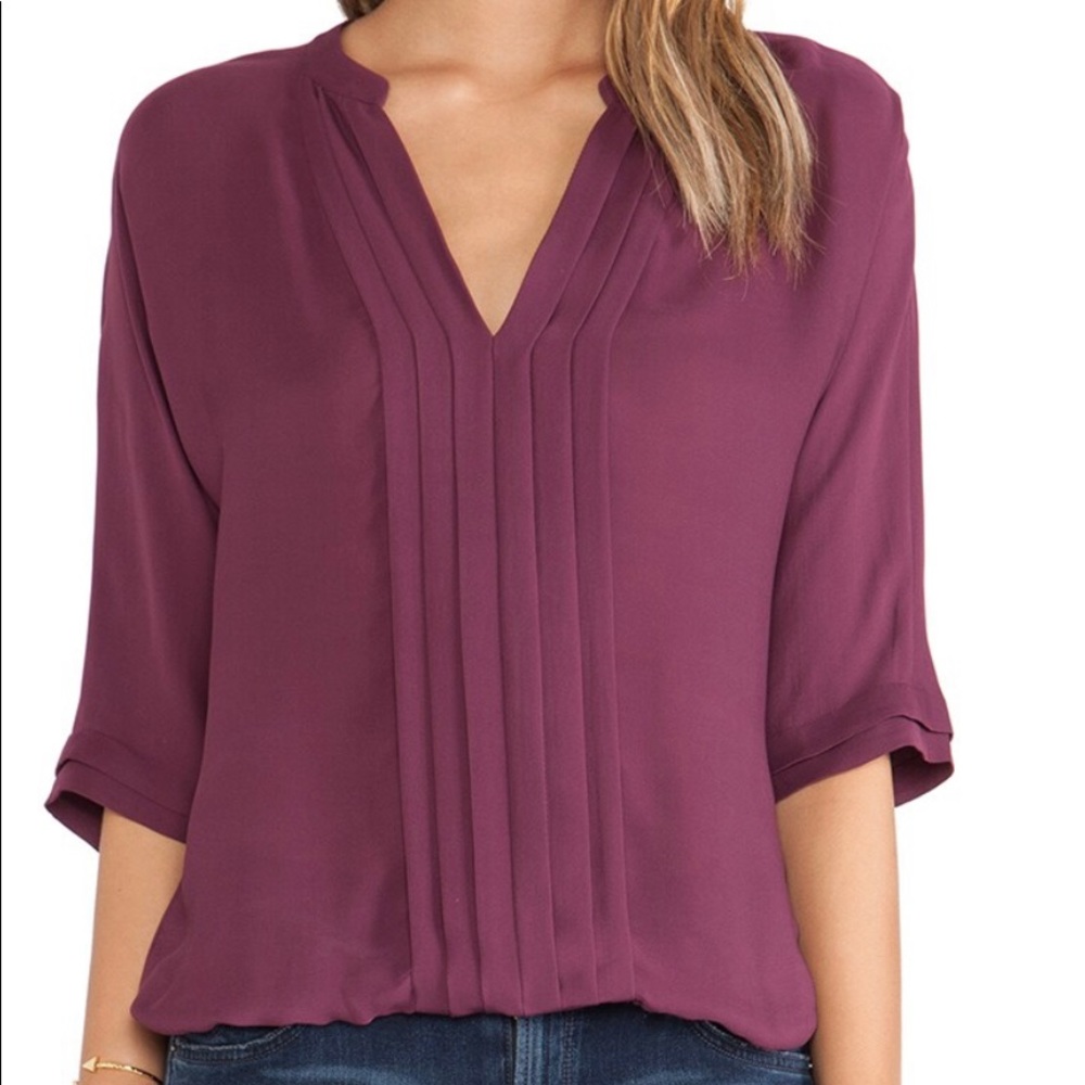 Shiraz maroon joie marry blouse xxs